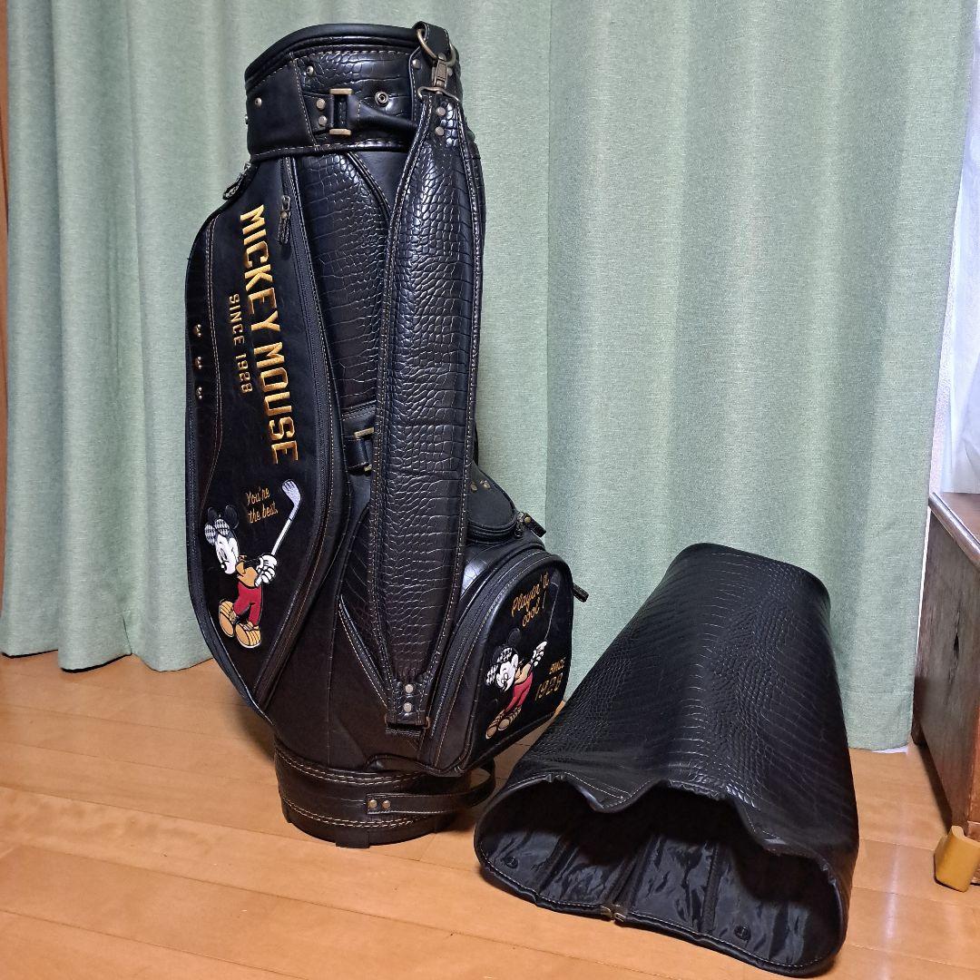 ミッキーマウス キャディバッグ.フード付き・9インチ。極美品！