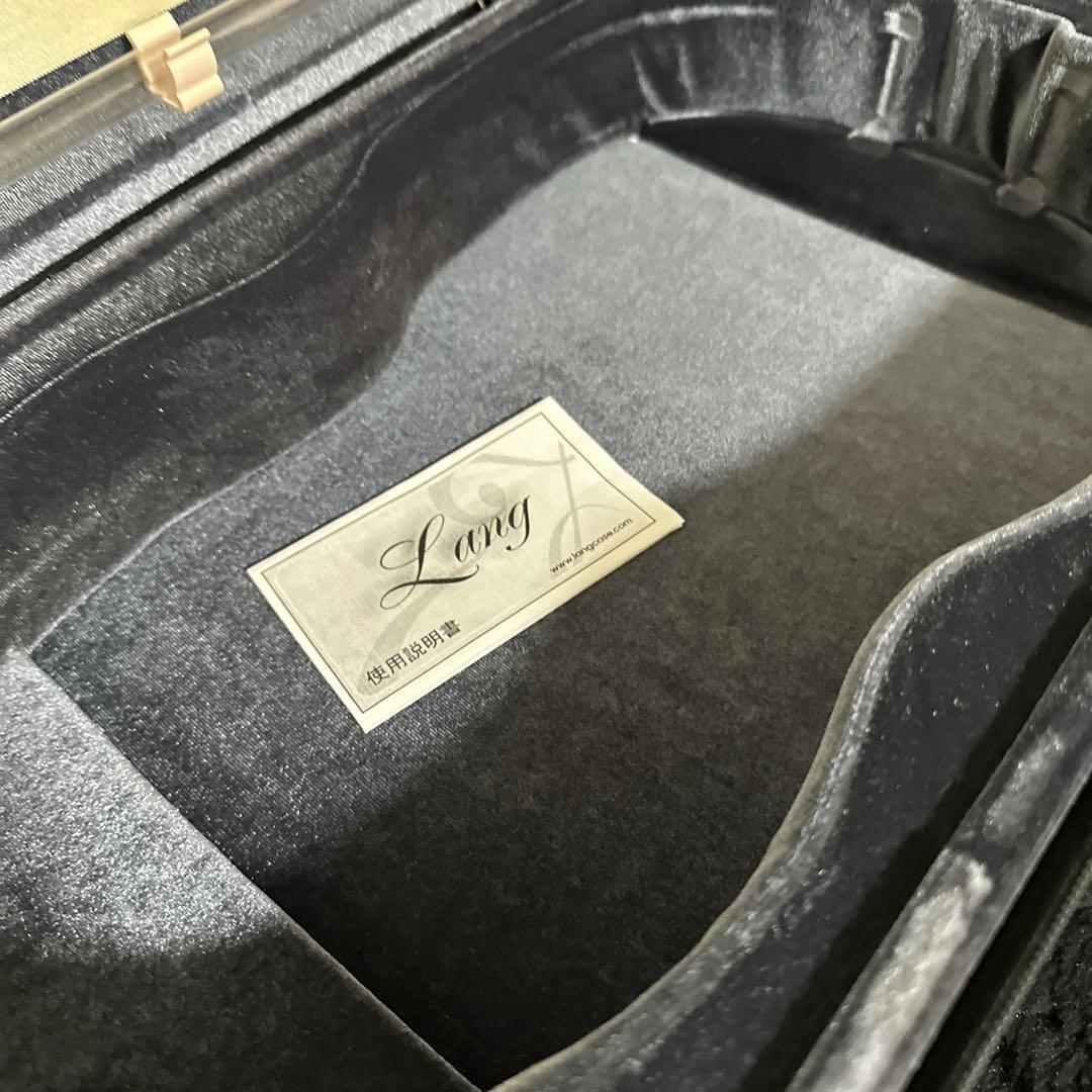 Lang バイオリンケース 4/4サイズ 弦楽器 ハードケース 金具 湿度計