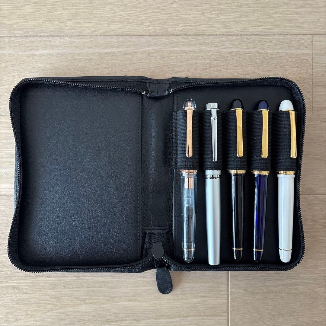 PLATINUM 万年筆 5本セット 入れ物付