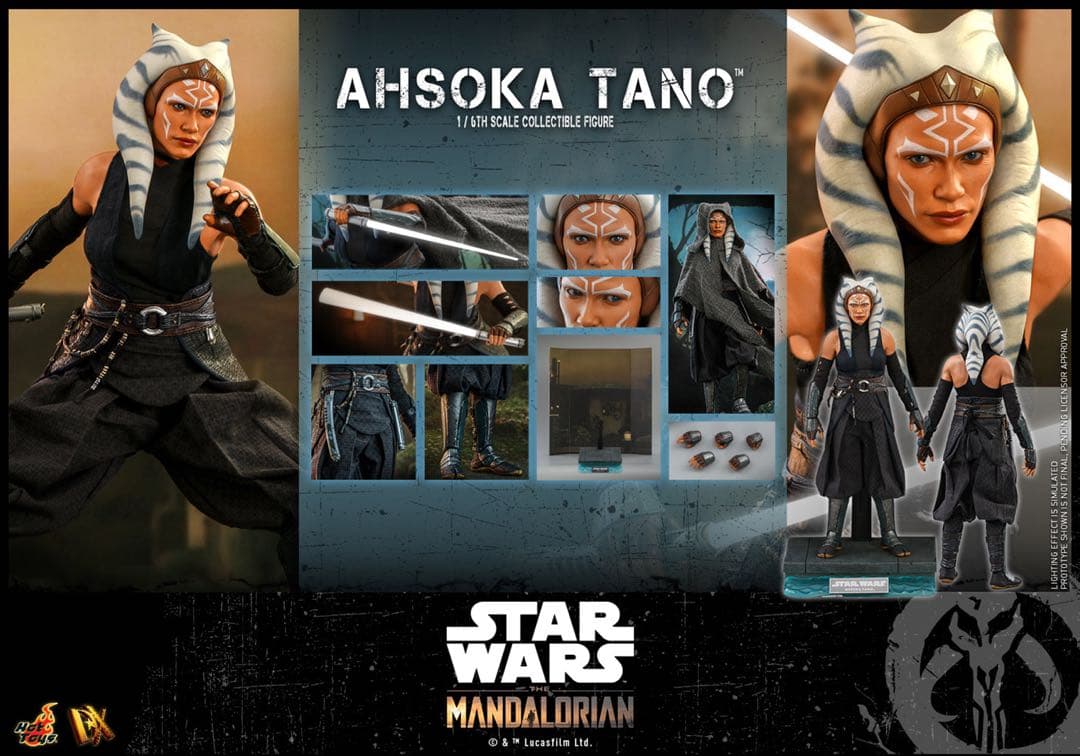 【美品】スターウォーズ ホットトイズ アソーカ　マンダロリアン　HOTTOYS