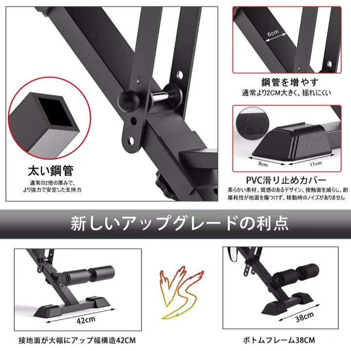 トレーニングベンチ フラットベンチ 耐荷重450KG