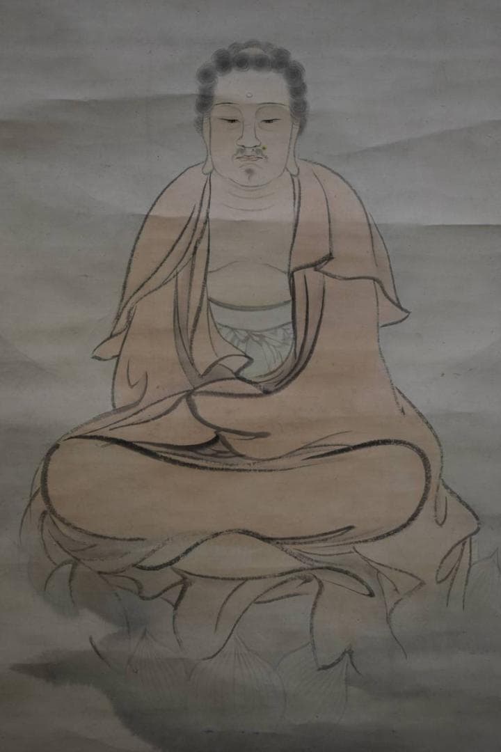 模写/岡眠山/釋迦図/釈迦図/布袋屋掛軸HE-326