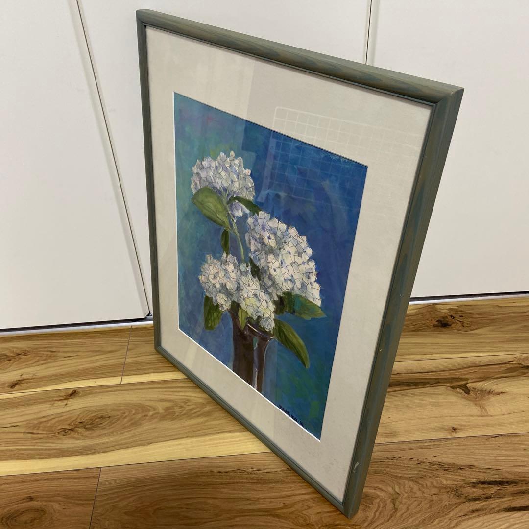 水彩画　紫陽花　アジサイ