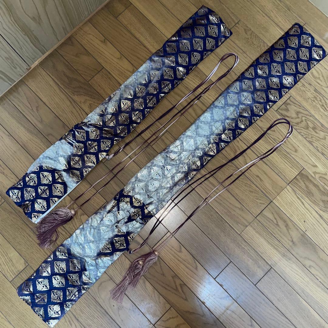 ユ*ン様 武蔵拵 模造刀 大小セット 二十四代藤原兼房作 刀袋・台座付