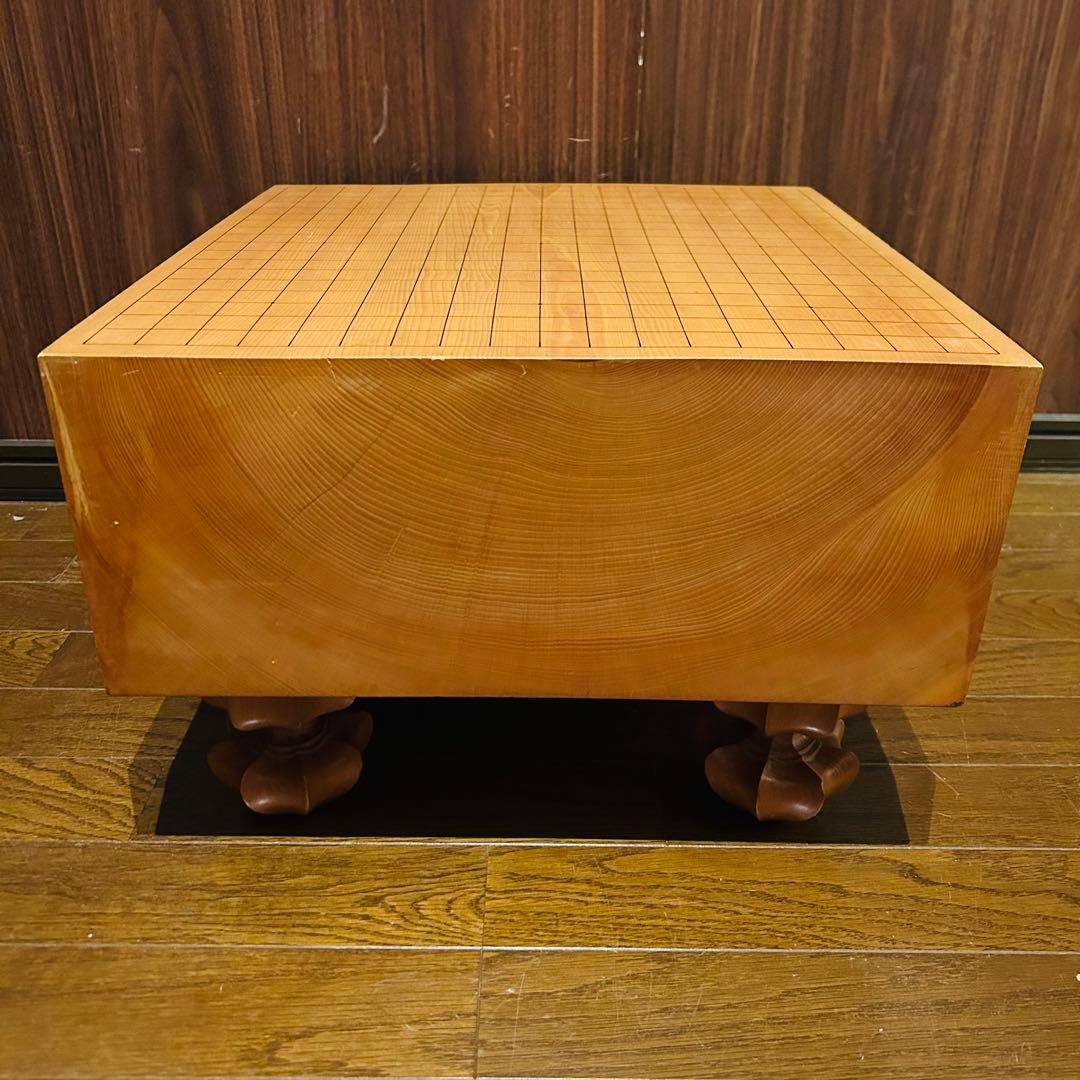 【良品】囲碁盤 脚付き へそ付き 年代物 高級 囲碁 厚さ17.5cm