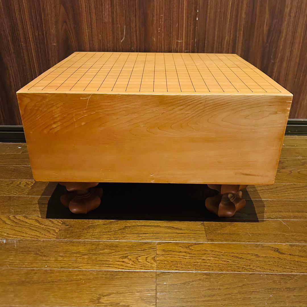 【良品】囲碁盤 脚付き へそ付き 年代物 高級 囲碁 厚さ17.5cm