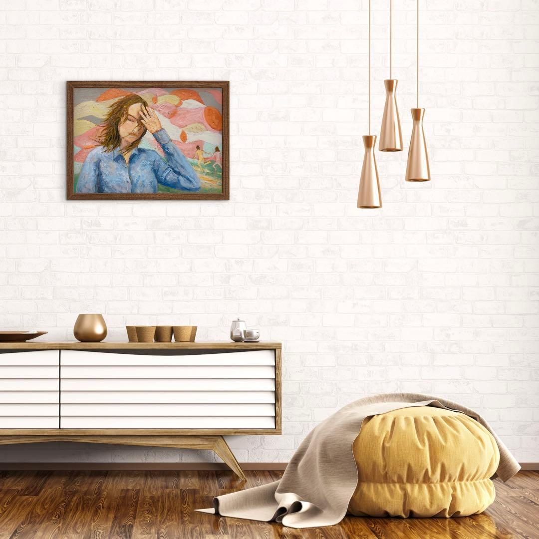 白昼夢 P8 油彩画 人物画 oil painting art