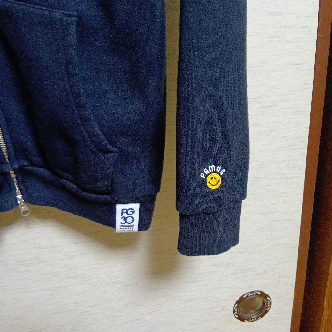 【パーリーゲイツ】美品 パーカー ネイビー ニコちゃん 0サイズ レディース