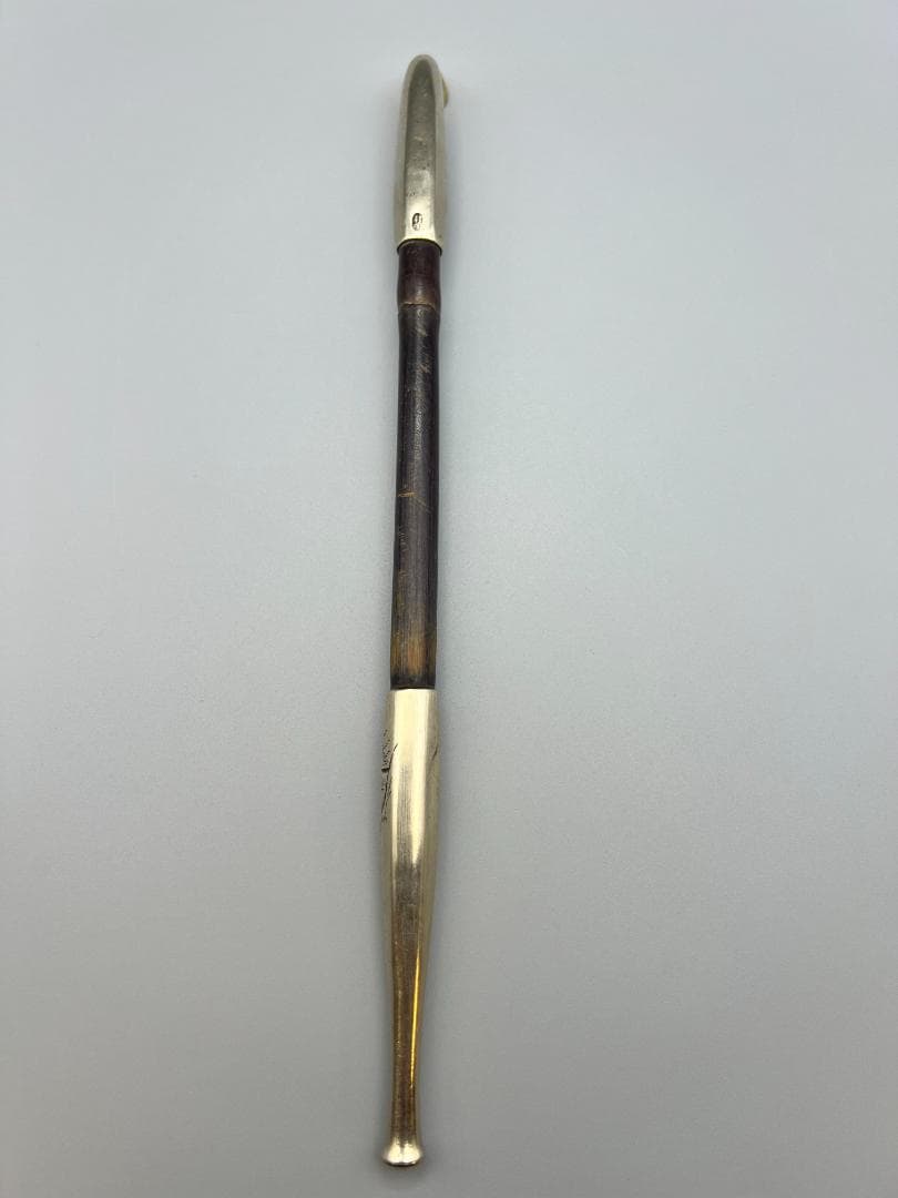 【海】純銀煙管　村田　風景図　キセル　銀細工　アンティーク　重量約27.8g