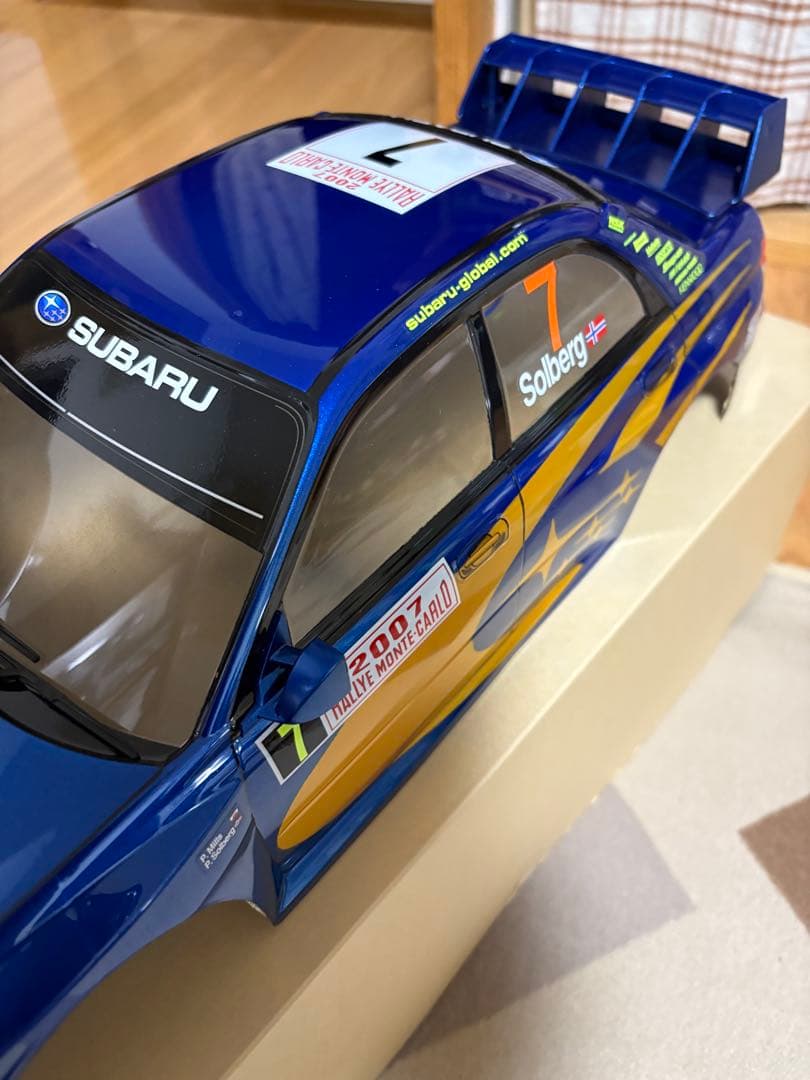 SUBARU WRX STI 1/10スケール 塗装済みボディ　TT-02 箱付