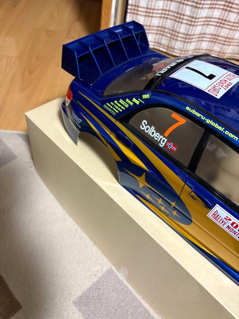 SUBARU WRX STI 1/10スケール 塗装済みボディ　TT-02 箱付