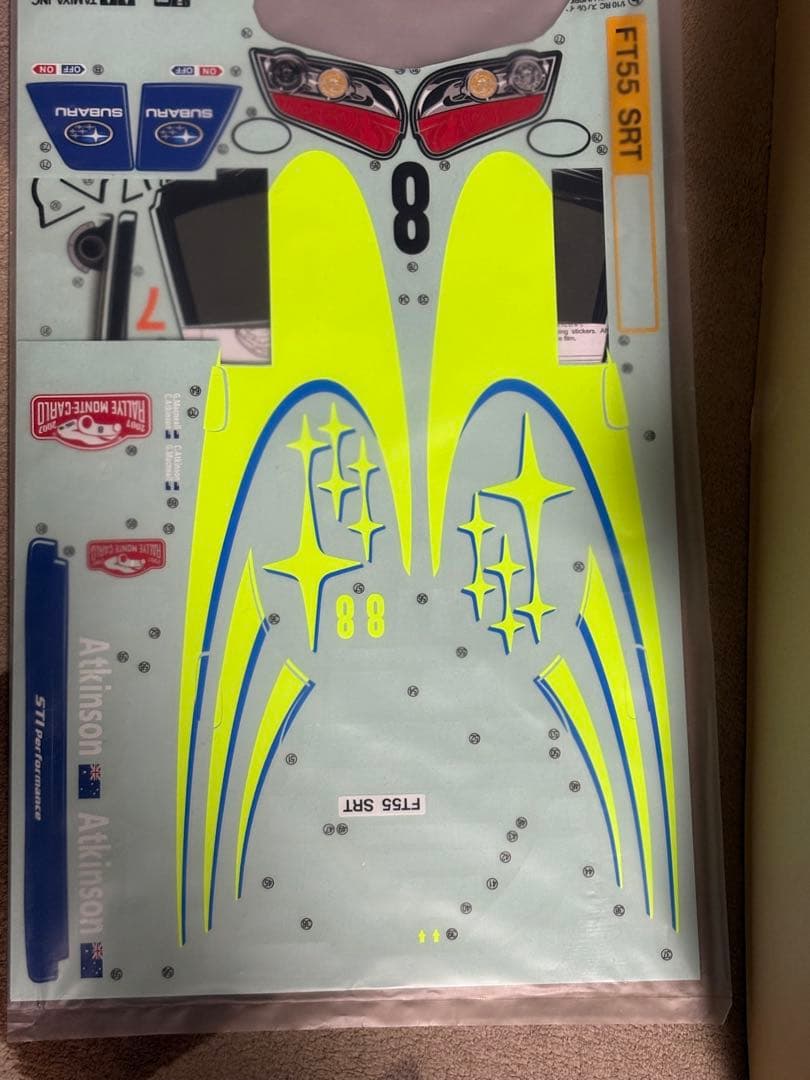 SUBARU WRX STI 1/10スケール 塗装済みボディ　TT-02 箱付
