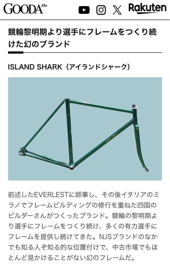 希少‼️  SHARK アイランドシャーク　ヴィンテージフレーム