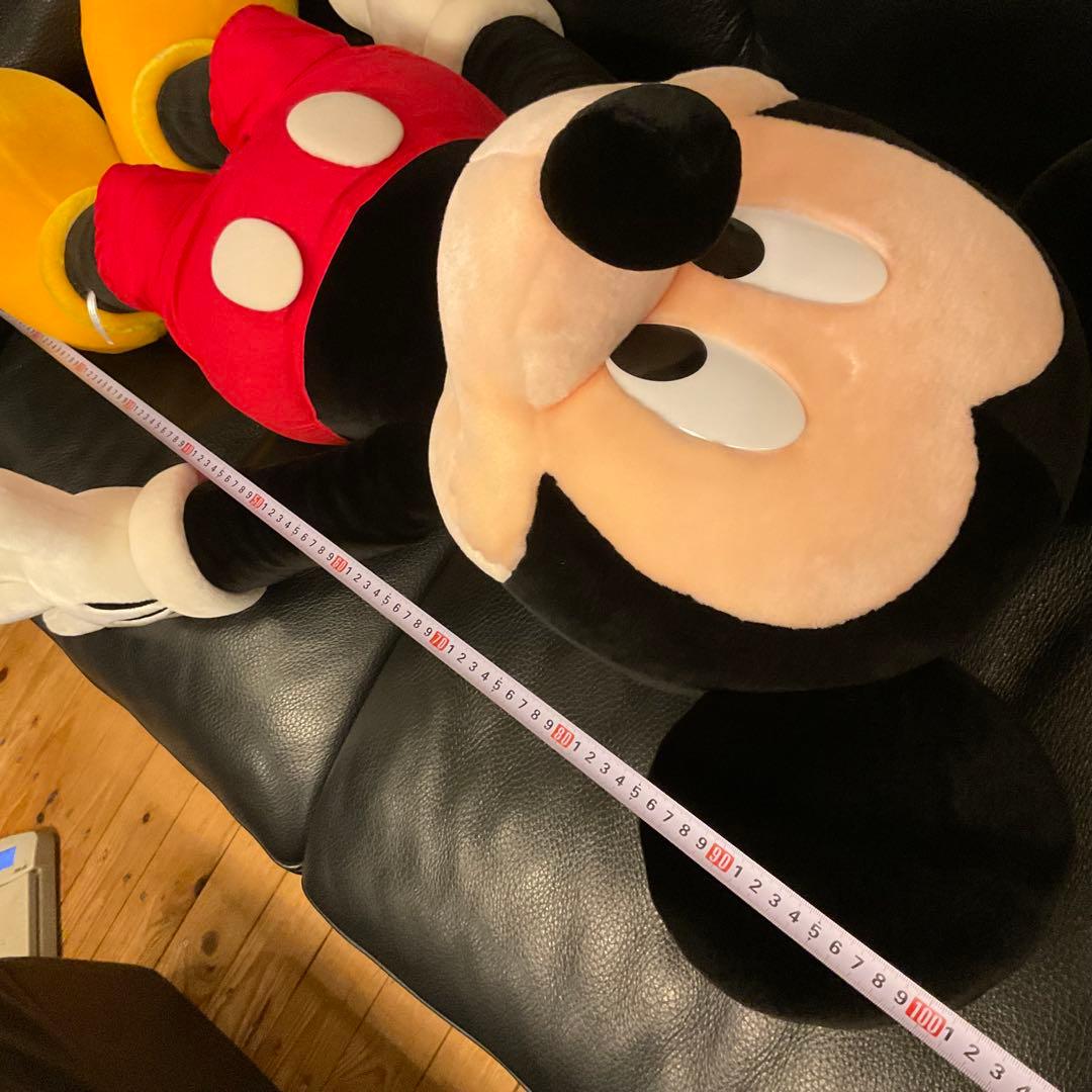 超特大！100cm！美品 ミッキーマウス ミニー マウス ぬいぐるみ ディズニー
