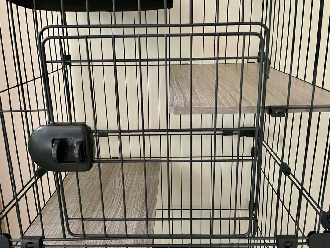 アイリスオーヤマ 猫 ケージ ミニタイプ 2段 ハンモック付き マットグレー