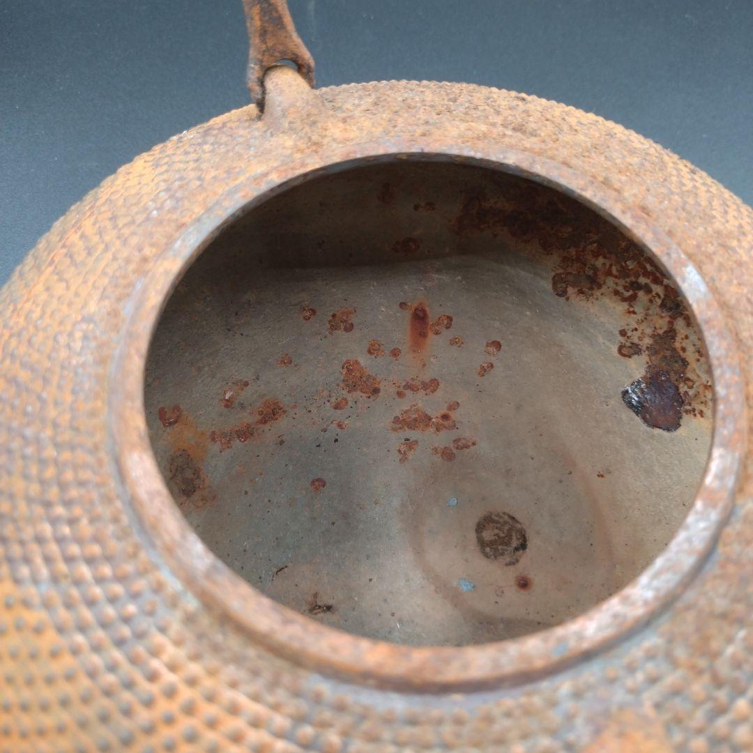 南部三厳堂名人　手取型アラレ　木箱、付属品付　茶道具　南部鉄器　伝統工芸品