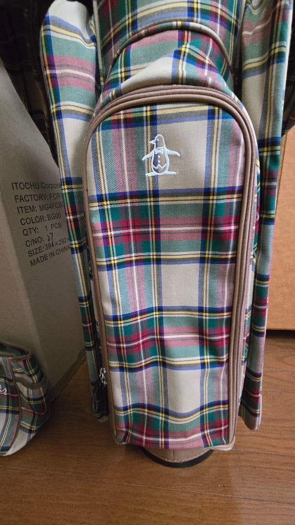 Munsingwear チェック柄 キャディバッグ カートバッグセット
