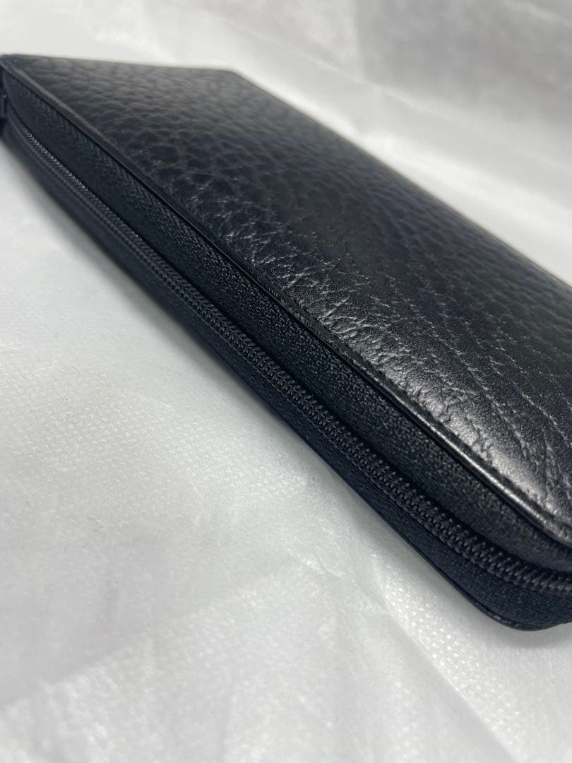 モンブラン　MONTBLANC ペンケース ラウンドジップ　レザー　黒　3本差し