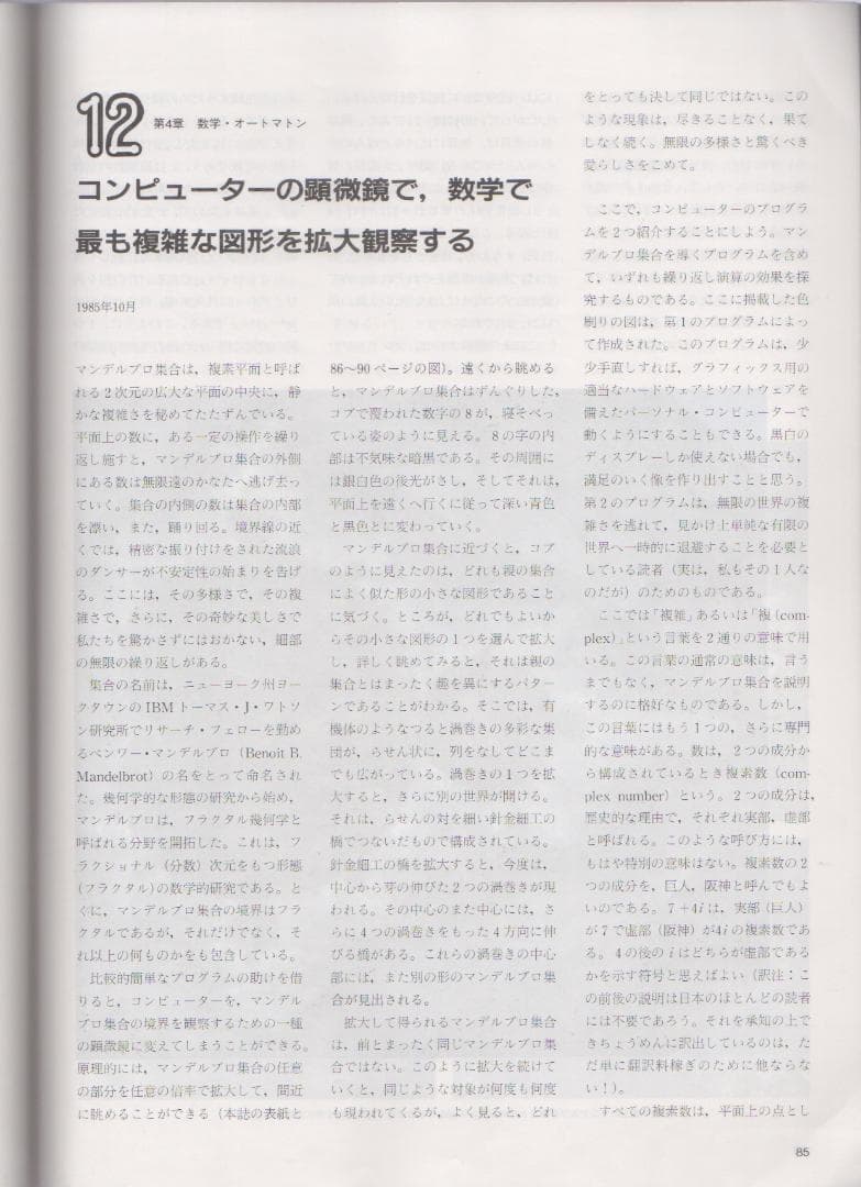 別冊サイエンス 82 コンピューターレクリエーションⅠ 遊びの発想