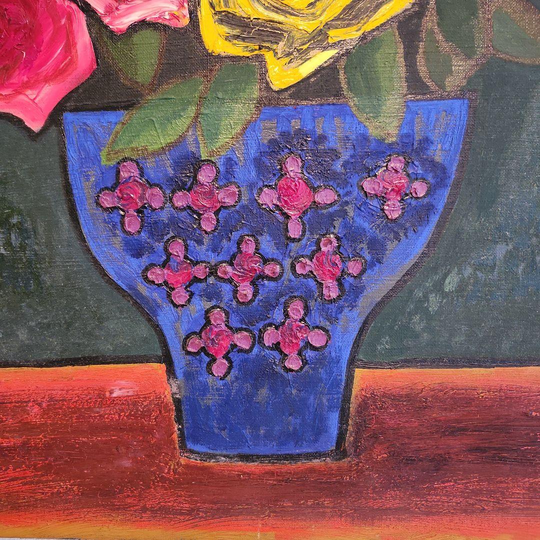 田渕眞兒　油絵　油彩画　薔薇シリーズ　花　No.3-15-s