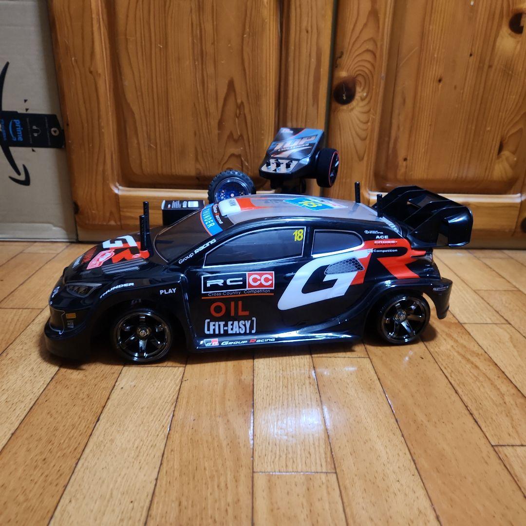 タミヤ ドリフト ラジコン フルセット　TT01 黒　ラリー　ボディ　　tt02