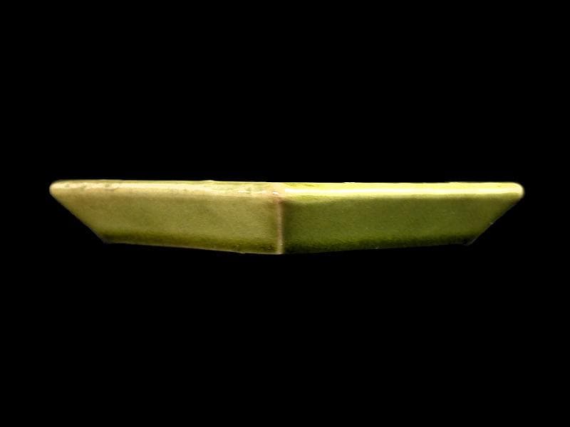 珉平焼　淡路焼　蔦図に網代の図　手塩皿　角皿　２枚　C386 AS-CIh