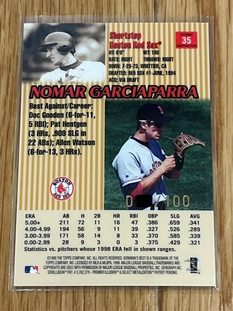 その他 1999 Bowman's Best Atomic Garciaparra