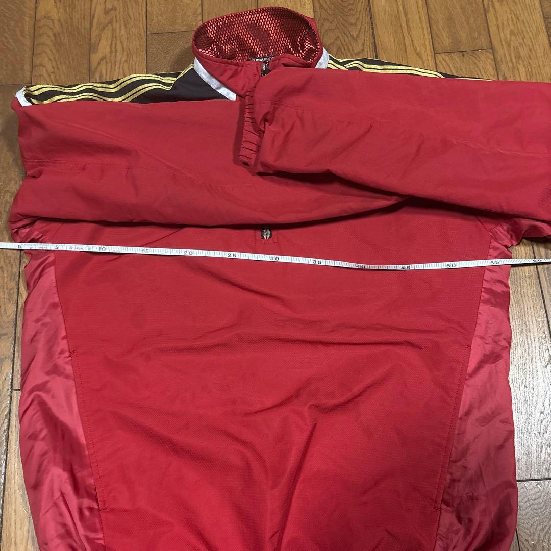 アディダスプロフェッショナルS／防寒ジャージ上下／赤
