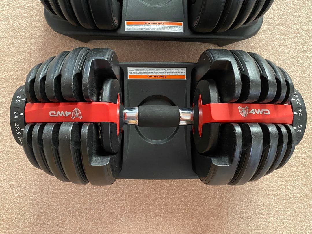 可変式ダンベル 4WD 2.5kg-24kg 1個①