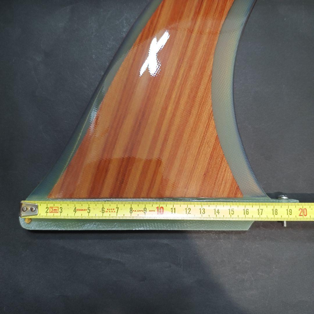 10インチ ロングボード　シングルフィン　ウッドコア　フィン