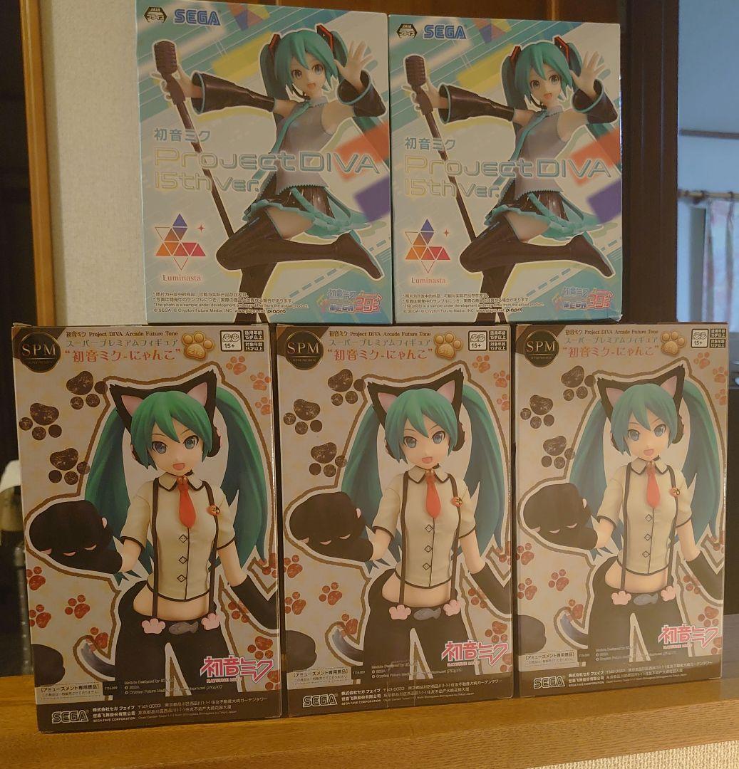 初音ミク にゃんこ mega39フィギュア5個セット