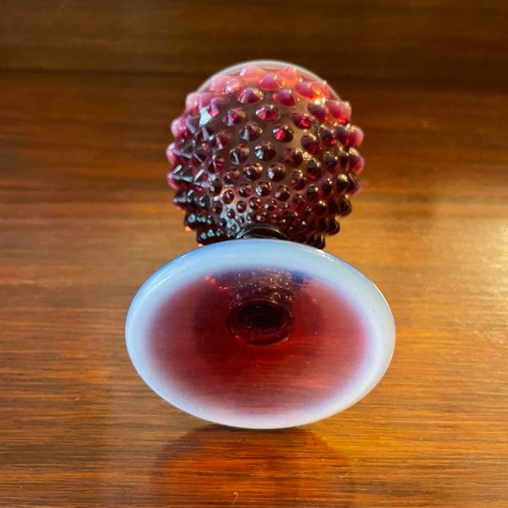超レア！オールドフェントン　ワインゴブレット　USAアンティーク食器FENTON