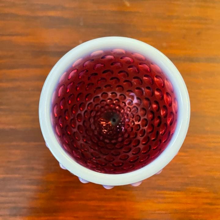 超レア！オールドフェントン　ワインゴブレット　USAアンティーク食器FENTON