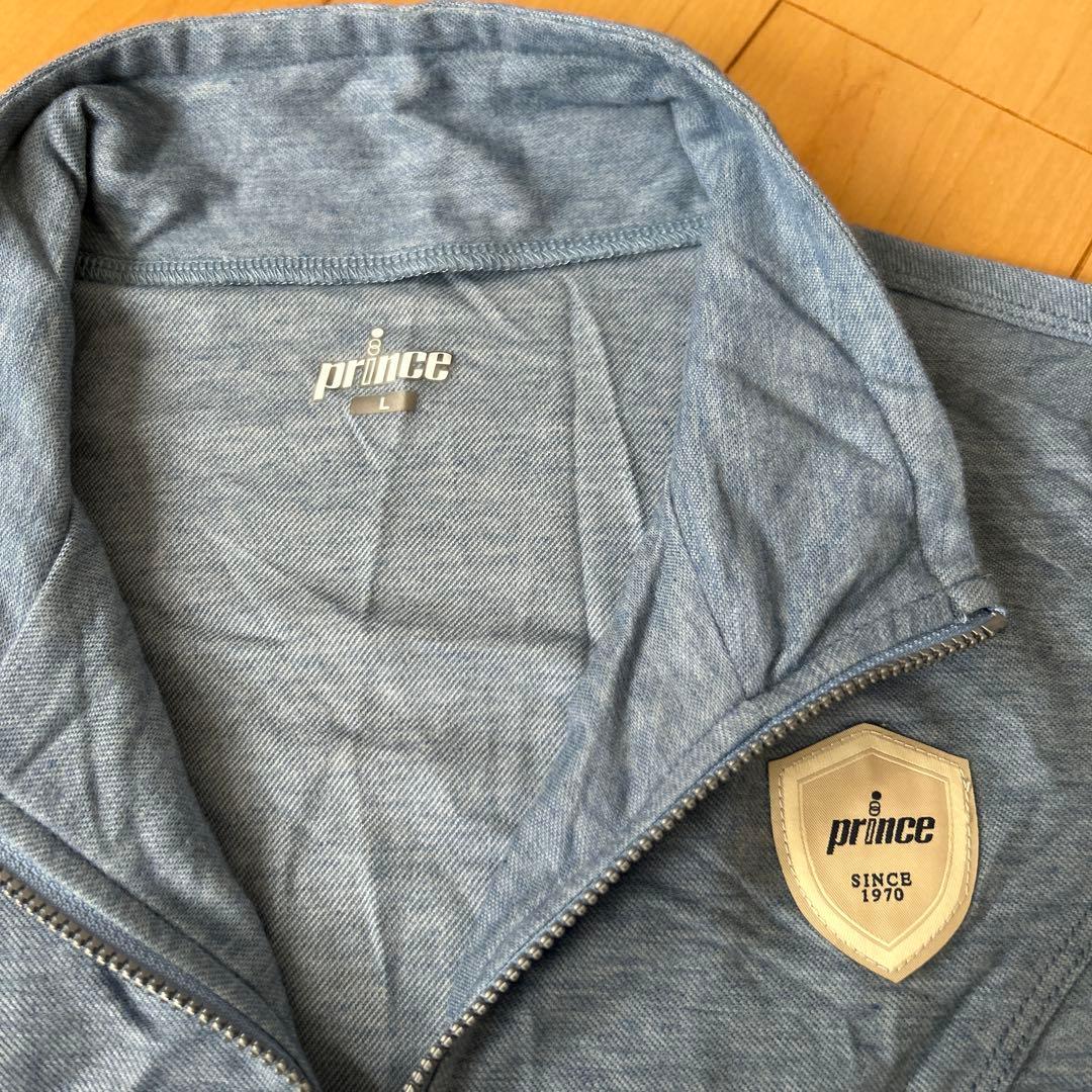 【セット】Prince テニスウェア ジップアップ　ショートパンツ L デニム風