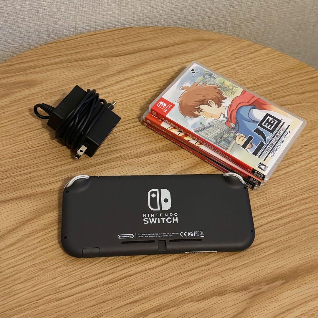 【Nintendo Switch Lite（グレー）】ソフト3本セット