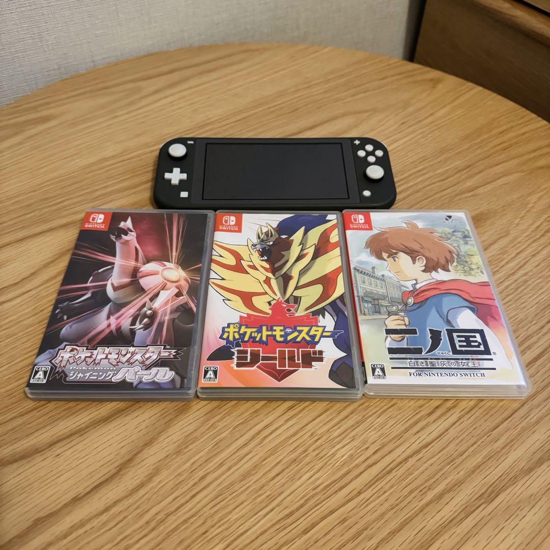 【Nintendo Switch Lite（グレー）】ソフト3本セット