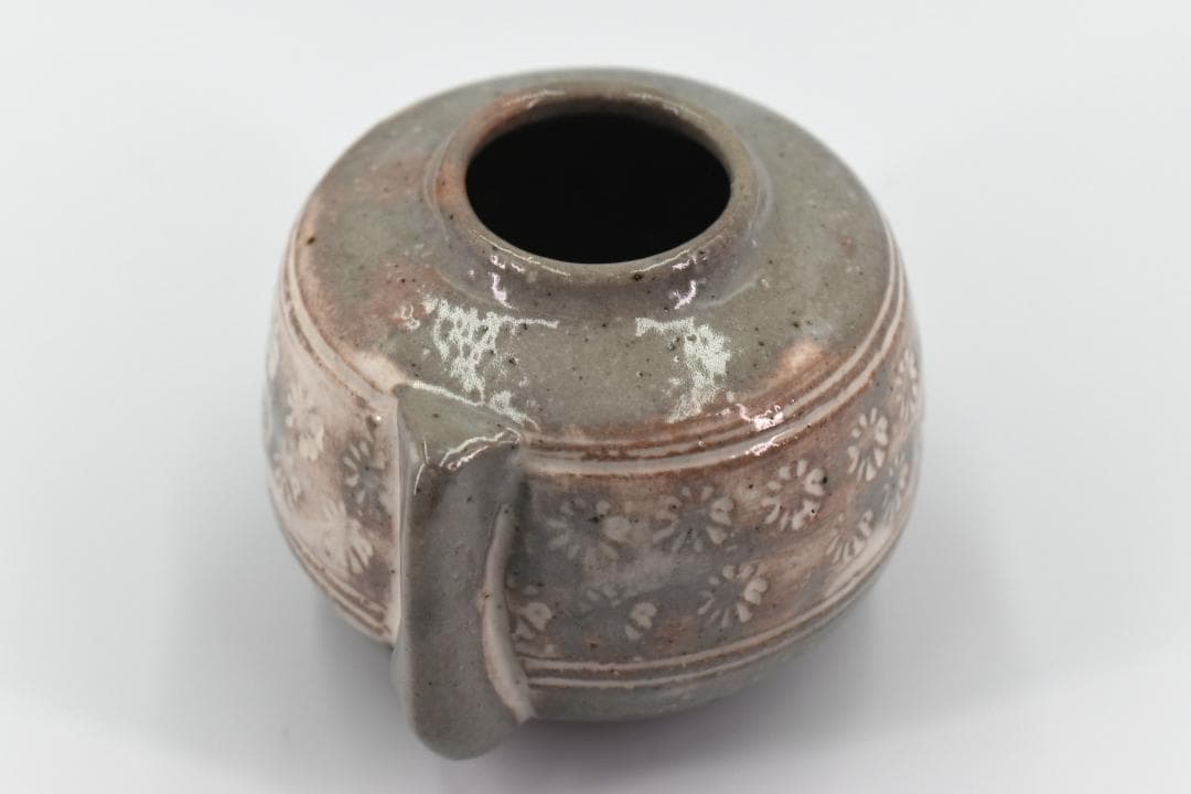 【真作保証】平安吉峯窯 浅見与し三作 四滴茶入 共箱付 京焼 茶道具 茶入れ