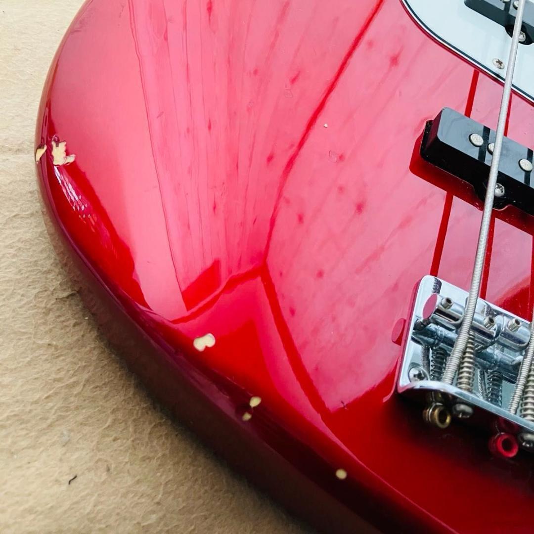 【希少】Squier by Fender J BASS エレキベース レッド
