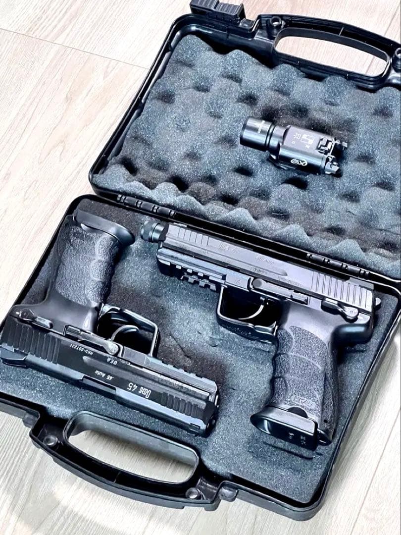 【クリスマスSALE】HK45(ガスガン)×2丁×ケース