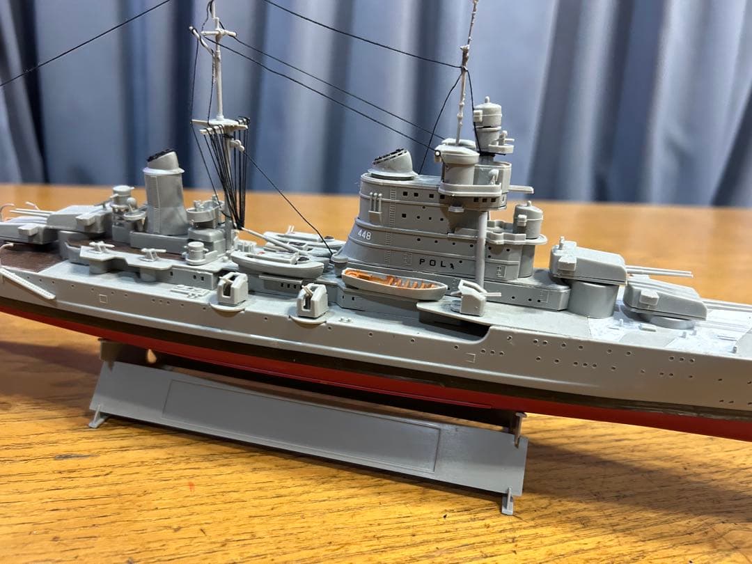 イタリア高速巡洋艦ポーラ1/350サイズ精密製作、完成品送料込み販売