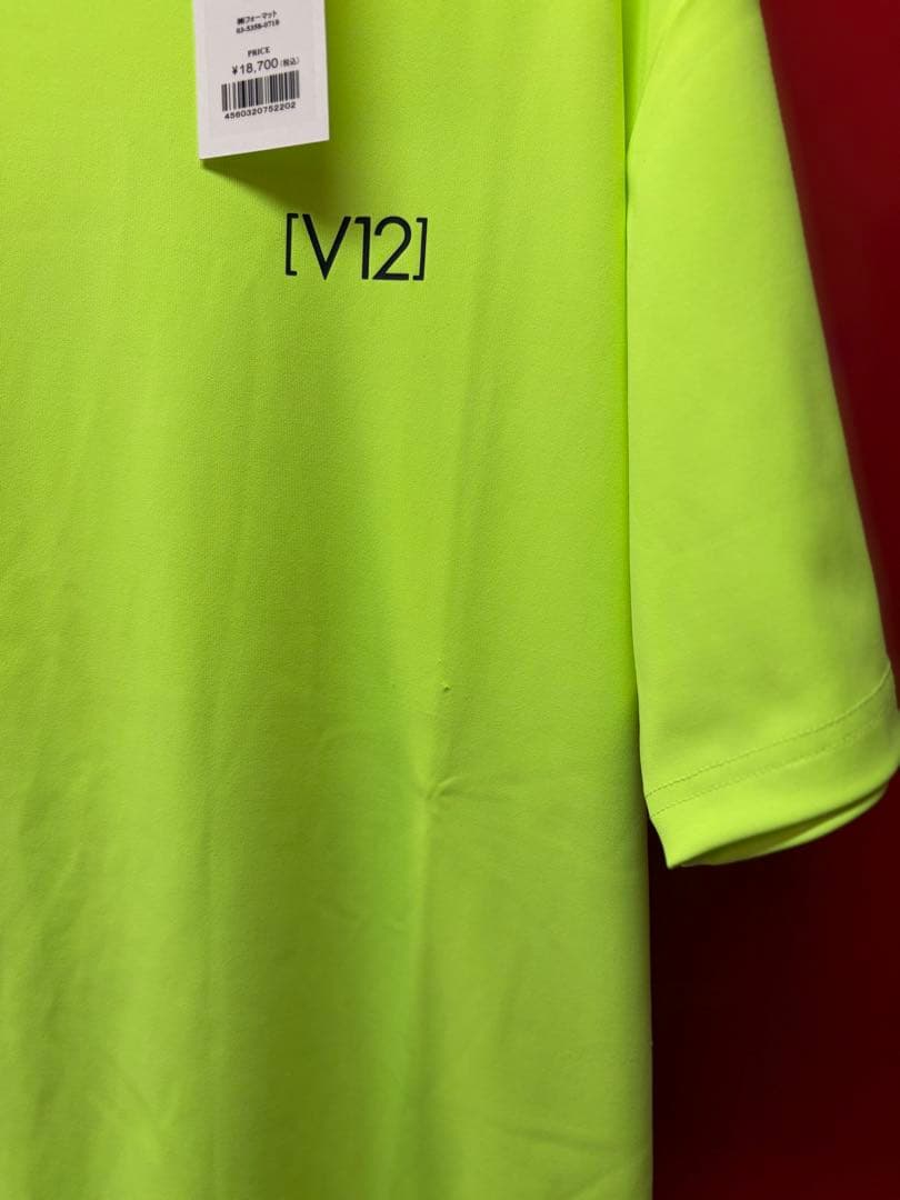 【未使用・タグ付】V12 ゴルフ モックネック イエロー Lサイズ