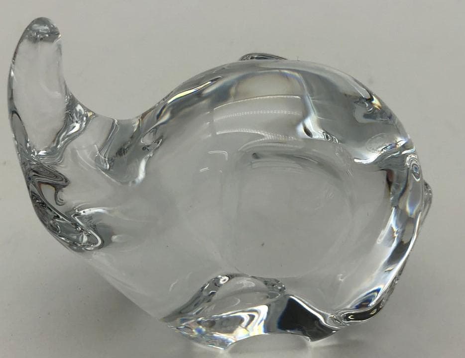 R バカラ　Baccarat クリスタルガラス 象の置物