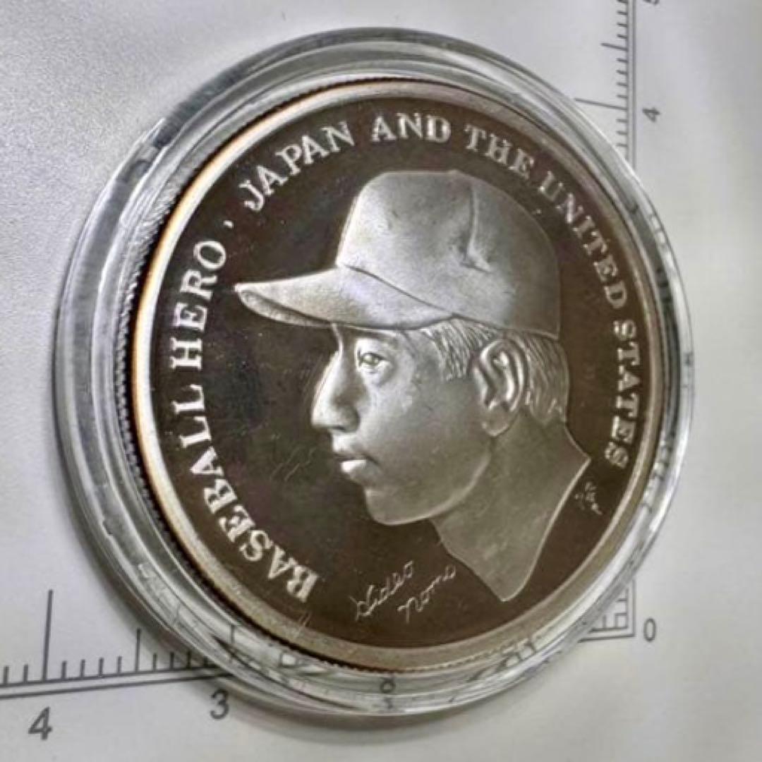 LA☆野茂 ロサンゼルス・ ドジャース 999 純銀 ケース付き