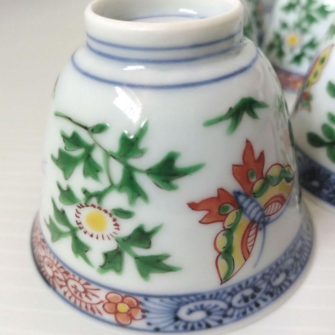 京焼 平安 四代 三浦竹泉 竹泉 色絵花蝶文 煎茶器 宝瓶 茶器 茶道具 極美品