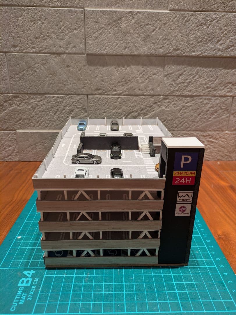 Nゲージ　自作ストラクチャー　立体駐車場