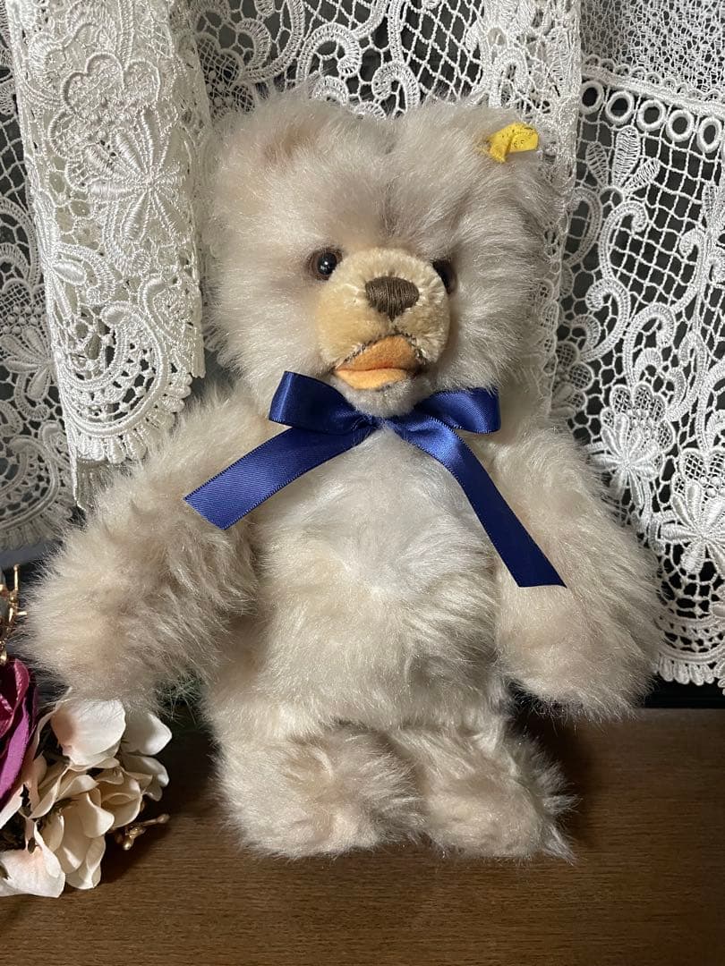 《くまお》ヴィンテージ　テディベア　シュタイフ　ゾッティ　ホワイト