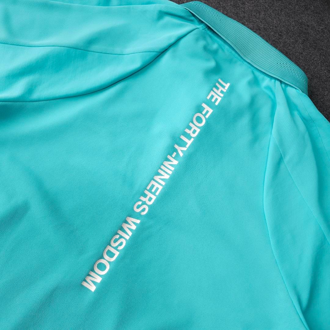 【TFW49】背中 ロゴネーム 半袖ゴルフポロシャツ ミントグリーン XL