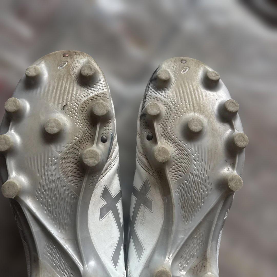 asics DS light Whitesilver サッカースパイク26.5