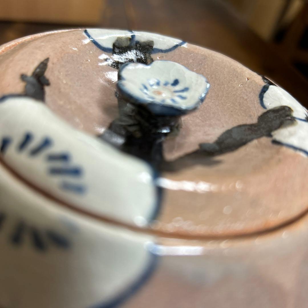 乾山写　蓋物　白梅　京焼　清水焼　美術品　工芸品