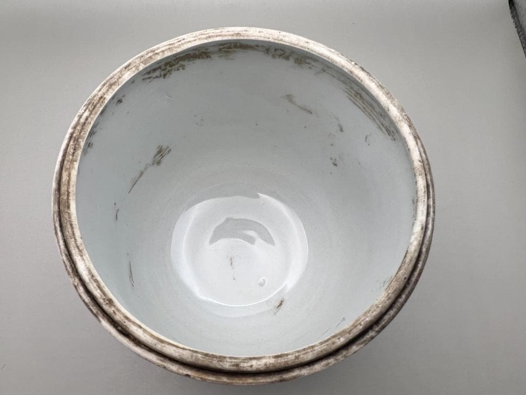 スペード　粉彩茶壺①　牡丹福寿文　同治年製在印　骨董品 時代品 中国美術
